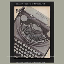 1950 * Pubblicità Originale 'Olivetti - Macchina da Scrivere in Primo Piano' in