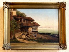 ANTICO DIPINTO OLIO VEDUTA