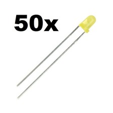50x Led giallo 3mm yellow (Arduino-Compatibile)