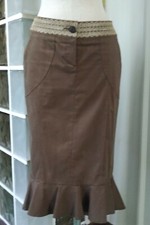 Gonna Godet brand Cristina Effe Loungette con cintola ricamata Chic Femminile