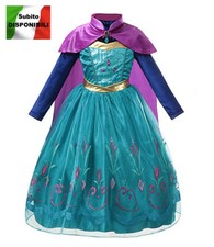 Frozen Vestito Carnevale Elsa Incoronazione Simil Elsa Costume Dress FROZ039 SD