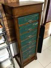 Antico mobile schedario cassettiera ufficio cartonier. Epoca fine 1800