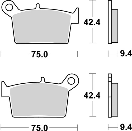 Pastiglie freno posteriori sbs - pastiglie,