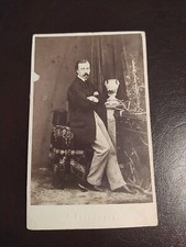 CDV RITRATTO NOBILUOMO CON TUBA EDWARDIAN MAN  ALBUME 800SCA FIORENTINI PIETRO