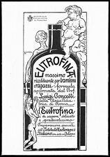 PUBBL' 1921 EUTROFINA BOLOGNA FARMACIA BAMBINI BOTTIGLIA CANNUCCIA NASICA