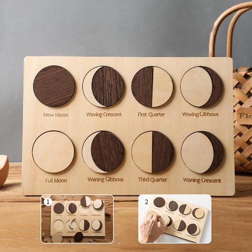 Puzzle legno con fasi - legno,