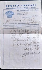 Settembre 43 ricevuta ditta Carcasi per ortofrutta Mensa Caserma S.Michele-Roma 