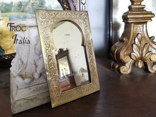 Specchio ottone cesellato a - cesellato,
