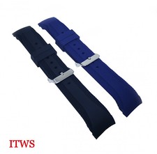 Cinturino in Caucciù 20, 22, 24mm ansa curva Rx Colori Nero, Blu watch band C122