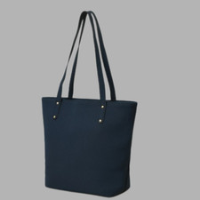 Borsa donna blu navy pelle - in,