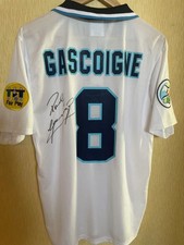 Maglia firmata Paul Gascoigne Inghilterra Euro 96 / COA - da firma privata GAZZA