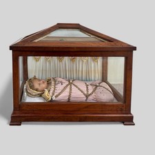 Maria Bambina In Cera Con Teca