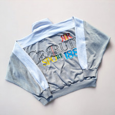 Cerruti 1881 felpa donna vintage 80S taglia L larga e corta