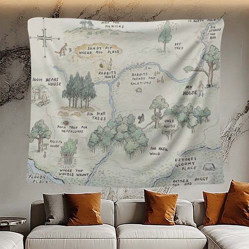Arazzo winnie the pooh - arazzo, mappa