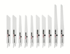 SET LAMA LAME SEGA SEGHETTO A GATTUCCIO RICAMBIO FERRO METALLO LEGNO 10 PZ STA