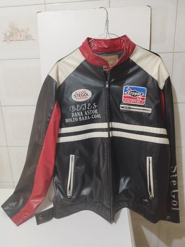 Vintage giacca moto nera - giacca,
