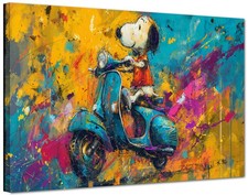 Snoopy guida Vespa fumetto