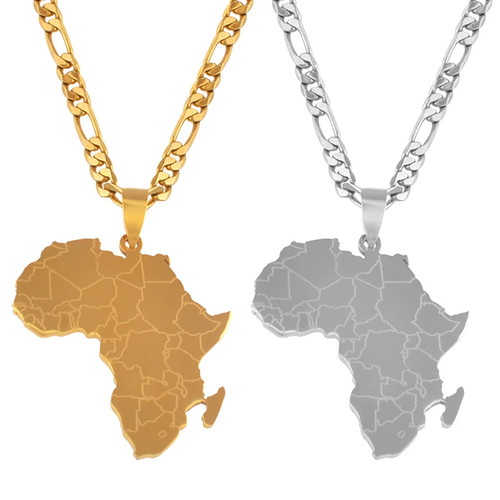 Collana ciondolo carta africa - ciondolo,