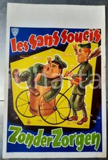 1970 BELGIUM - LAUREL and HARDY -  Les Sans Soucis / Zonder Zorgen - Manifesto