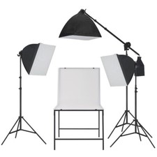 3x Kit Illuminazione Studio Softbox Set Fotografia Luce + Borsa per Transporto
