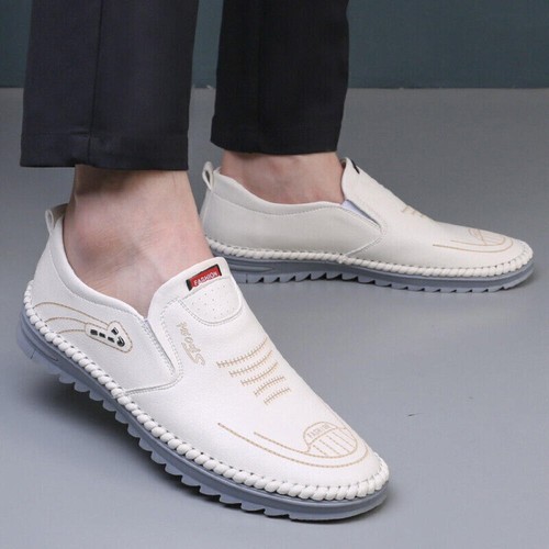 Herren leder slip slipper - leder, slip-on