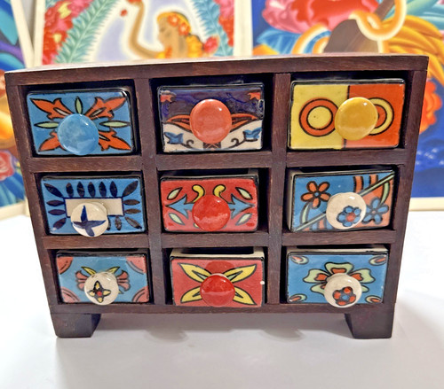 Cassettiera vintage ceramica - , e