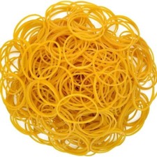 500 pz Elastici in Gomma Giallo Confezione per Ufficio Casa Cucina Bricolage