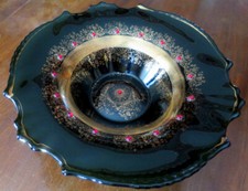 CENTROTAVOLA IN VETRO DECORATO