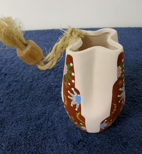 Vaso argilla dipinto mano - a,