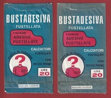 2 BUSTINE FIGURINE  CALCIATORI BAGGIOLI CACCIA AL CAMPIONE 1970-71 VUOTE