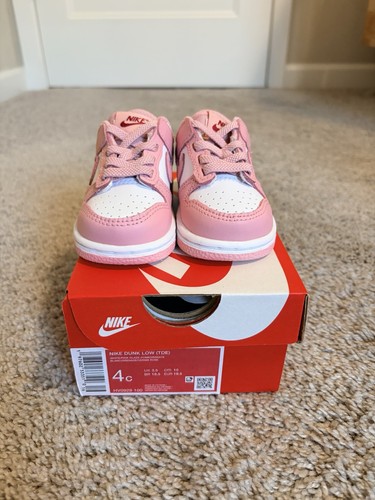 Nike dunk low bianco rosa - nike,