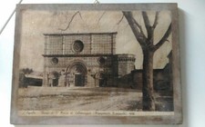 Quadro decoupage legno rosone collemaggio  l'aquila foto 1938