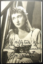 CARTOLINA ATTRICE OLGA PESCATO FIRMATA PUBBLICITA' SAPONE VIDAL NON VIAGGIATA