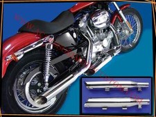 MARMITTE SPORTSTER 883 1200 COPPIA TERMINALI SCARICHI XL CROMATI CUSTOM HARLEY