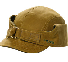 Cappello Filson in tessuto di latta Wildfowl berretto isolato tela di cotone e lana L marrone scuro