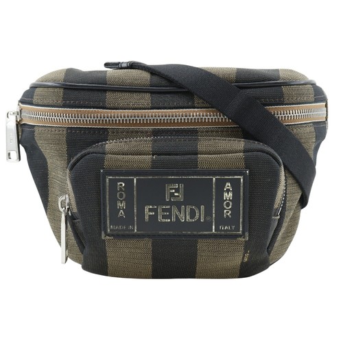 Fendi pecan stripe marsupio - pecan,