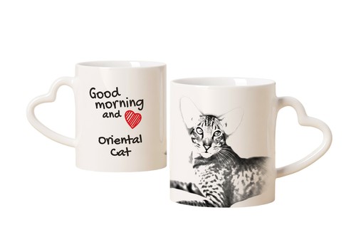 Orientale tazza con gatto