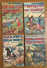 Emilio Salgari Ed.Sonzogno 1941 lotto n° 4 Racconti illustrati n°73-76-77-80