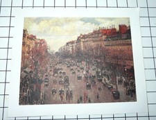 quadro dipinto stampa su tela PISSARRO bolulevard montmartre Paris cm 30x35 ARTE
