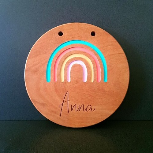 Fiocco nascita legno - nascita,