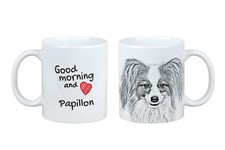 Papillon tazza con cane