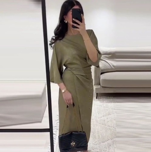 Zara nuovo abito donna verde - zara,