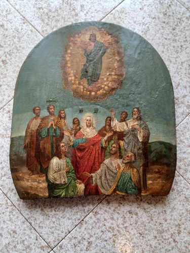 Antica icona ascenzione - antica,