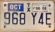 TARGA Originale USA Moto TEXAS americana MOTO CLUB HARLEY BIKER raduno chopper