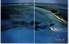 2000 Sea Ray Sundancer Boat Cruising Coastline Aerial View Photo Vintage Ad 