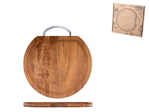 Tagliere acacia tondo - tagliere, tondo,