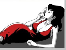 Quadro - Margot - Lupin - pop art dipinto a mano su tela - arredamento moderno