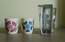 Lotto Set da collezione Mulino Bianco  n.2 Tazze 2008, n.2 bicchieri Bibita