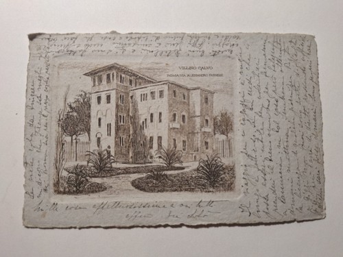 Cartolina 1915 roma - roma, villino