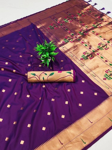 Sari banarasi seta viola - sari,